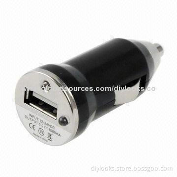 Black USB Car Charger for iPhone 5, iPhone 4/4S, iPhone 3GS/3G, iPod Touch